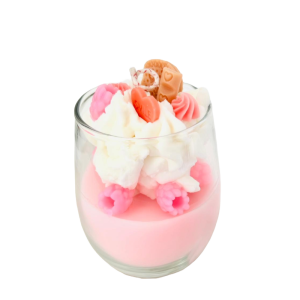 Vela decorativa frappé frambuesa
