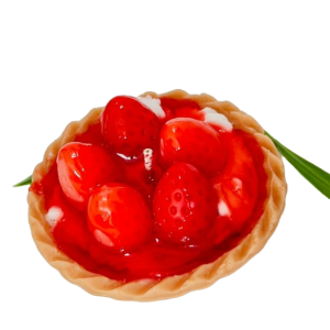 Vela decorativa tarta de fresa