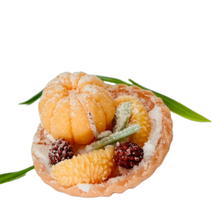 Vela decorativa tarta de mandarina